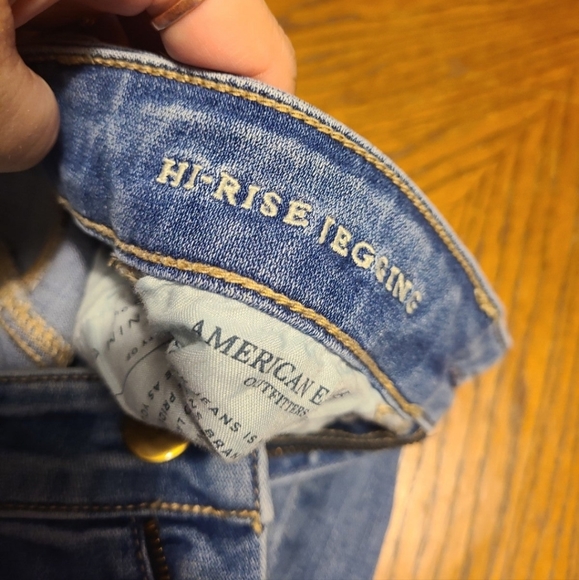 AE jeggings High rise Destructed Size 6 - Picture 4 of 5